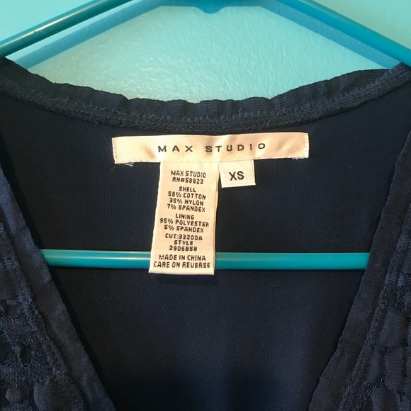 Navy Blue Midi Dress - Picture 4 of 4